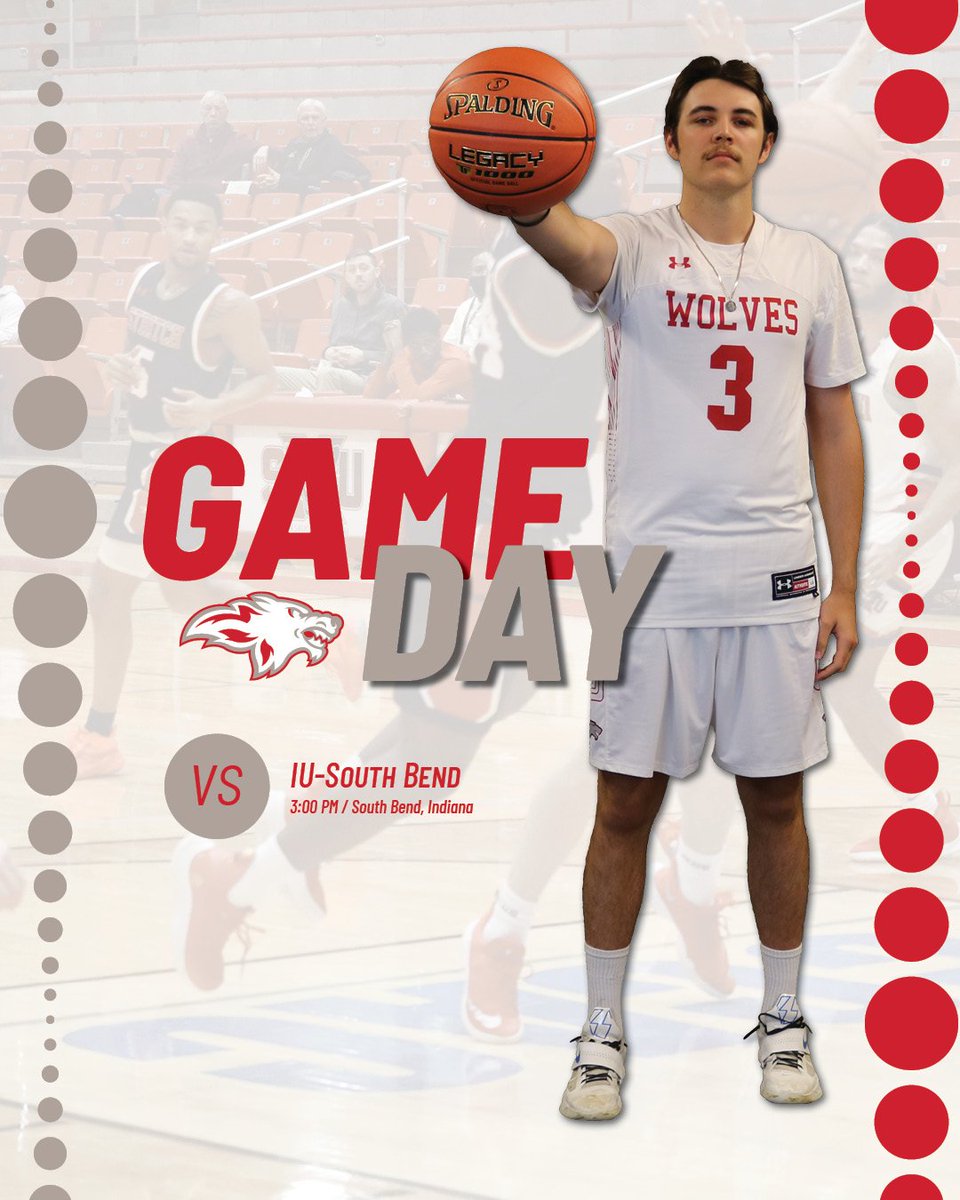 🏀GAMEDAY🏀

<a href="/MBB_CSU_Wolves/">Cardinal Stritch Basketball</a> is on the road to take on Indiana University at South Bend!

📍Student Activities Center | South Bend, Ind.
⏰3pm
📊bit.ly/3jzvmR2
📺bit.ly/3X0IFYd