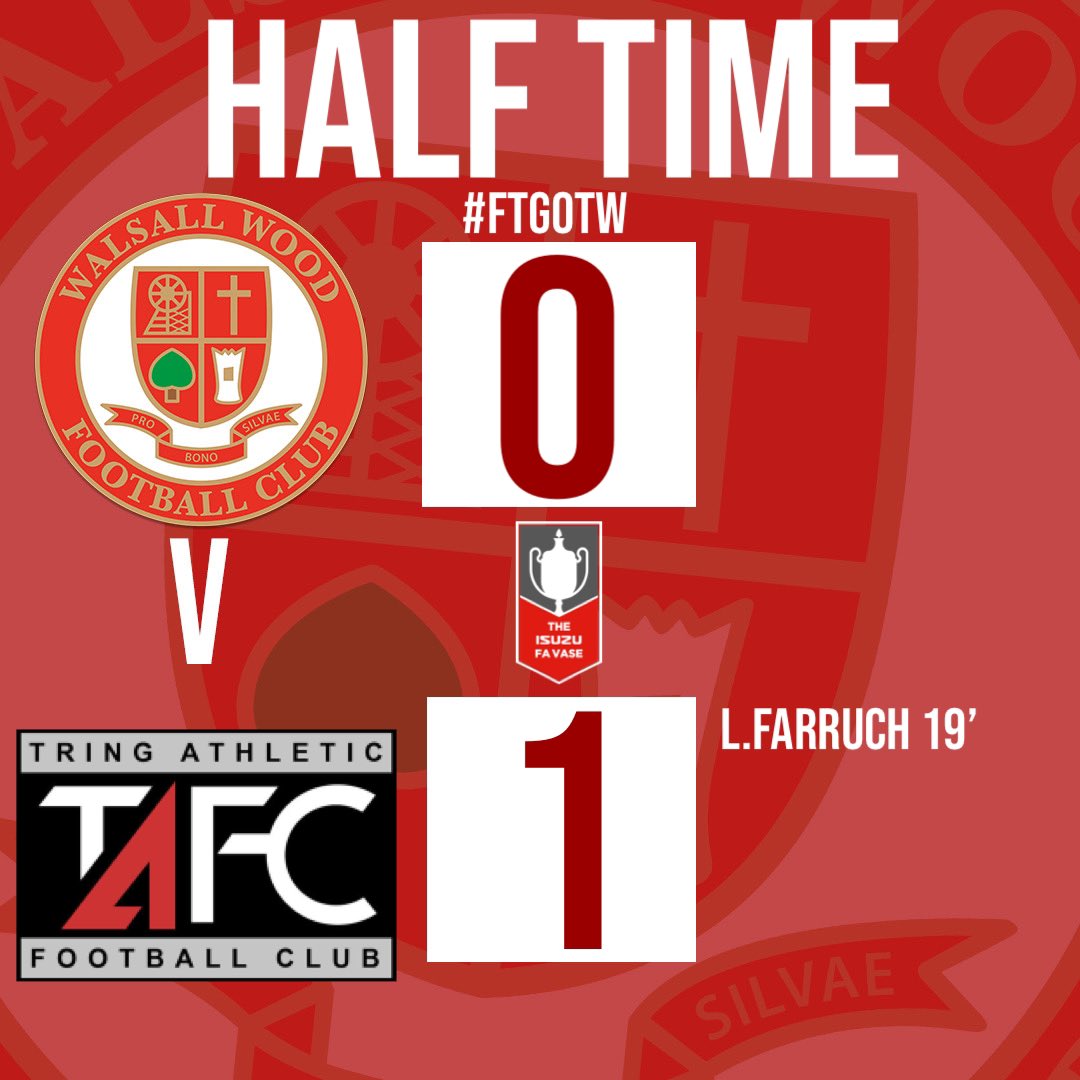WalsallWoodFC's tweet photo. 🔴⚪️ HALF TIME 🔴⚪️
Wood are behind at the break by one goal.
#FTGOTW || #TitanRecruitUK || #WALTRI https://t.co/SCEAUxD49D
