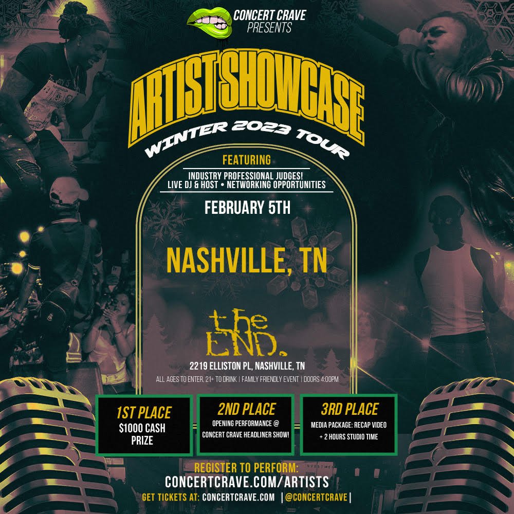 Tomorrow night <a href="/ConcertCrave_/">Concert Crave</a> Artist Showcase comes to <a href="/EndNashville/">The End</a>!! Get your tickets now at legacyconcerts.co!