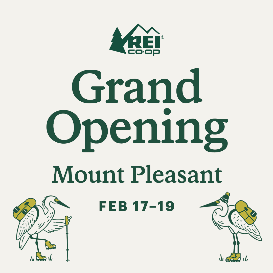OutdoorAfro's tweet photo. SAVE THE DATE: Our Founder/CEO @RueMapp and Charleston volunteer leader Stephanie will join @REI for its Grand Opening on Friday, Feb. 17. Stop by for Rue's "Nature Swagger" book signing. Shop @OutdoorAfroInc x the co-op's hike collection. Details here: https://t.co/d2gLCO2c9P https://t.co/5jyXGbmxDa