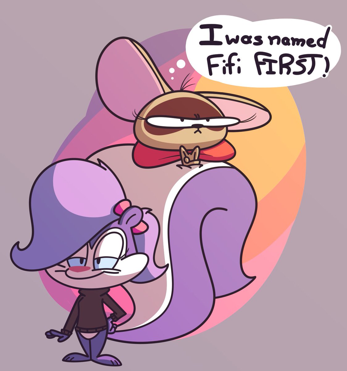 With the reboot coming out soon why not let these two crossover? They're looking like fast friends already
#LooneyTunes #fifilafume #tinytoonslooniversity