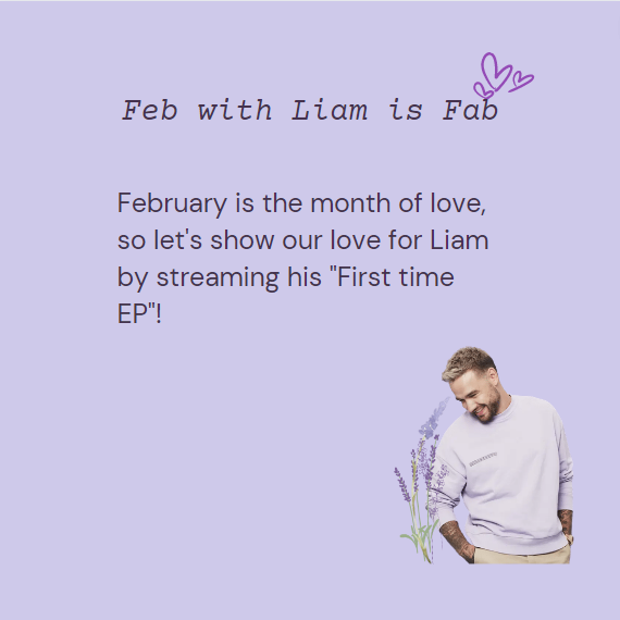 vibezofsunshine's tweet photo. π Feb with @liampayne is Fab π
Hey, Liam's besties! For the next 5 days let's stream #FirstTimeEP . February is the LOVE month so it's the perfect timing to show our love for Liam
@renaissanceapp @Spotify
π£ Join here : https://t.co/VZPY2iMs49 https://t.co/mSUkbk95Cy