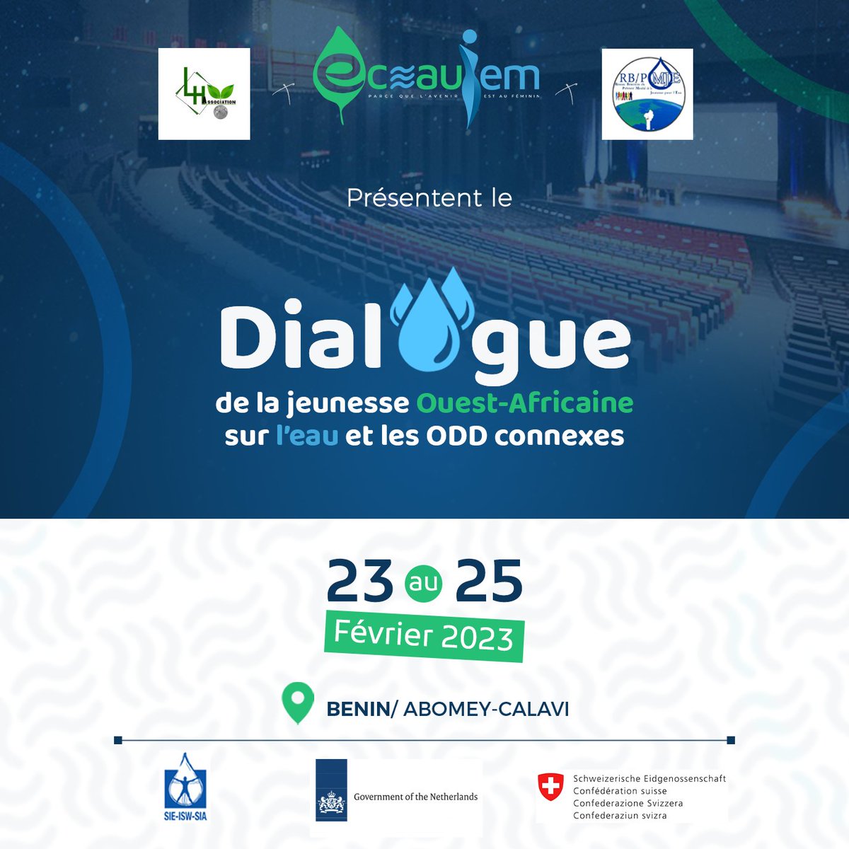 RazakiSabi's tweet photo. Le Dialogue de la Jeunesse Ouest-Africaine sur l'eau" au Benin du 23 au 25 Février 2023 en prélude à la Conférence des Nations Unies sur l'Eau 2023 https://t.co/d12XaIyHo1
