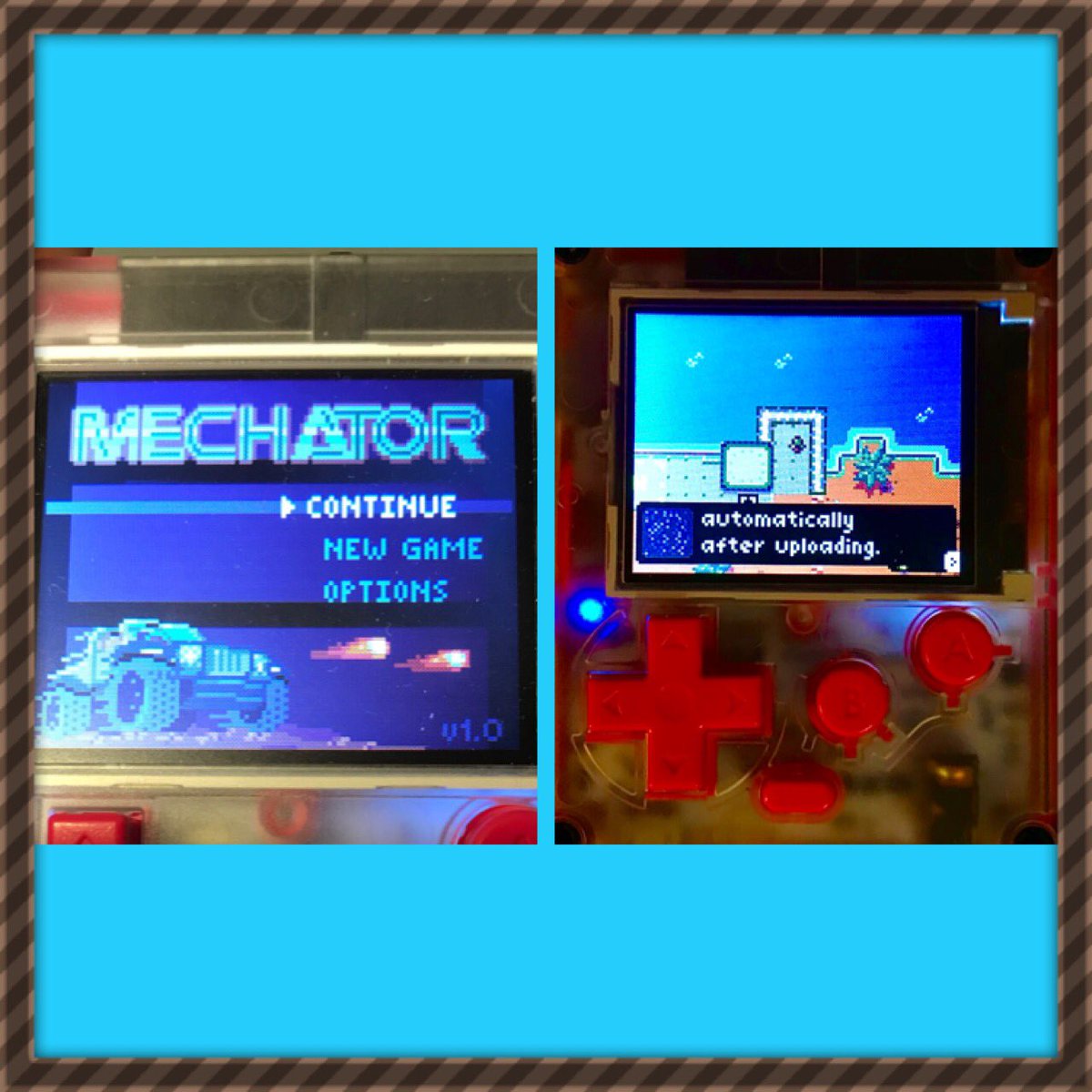 Action, Simulation, Crafting, alles in der Hosentasche:
<a href="/Pokittocom/">Pokitto</a> Mechator!