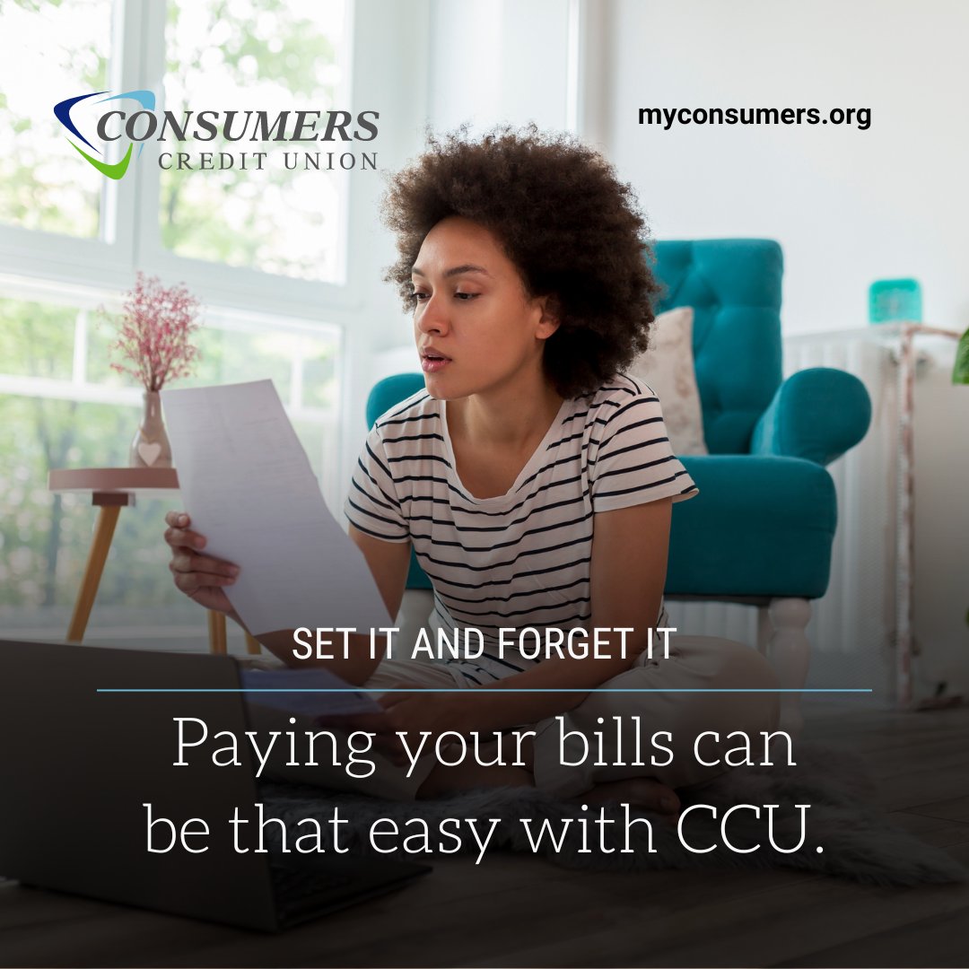 Are you using all the financial tools available to you? Bill Pay from Consumers Credit Union can provide you with peace of mind while saving you time and money. Enroll today >> bit.ly/3IZrQJU