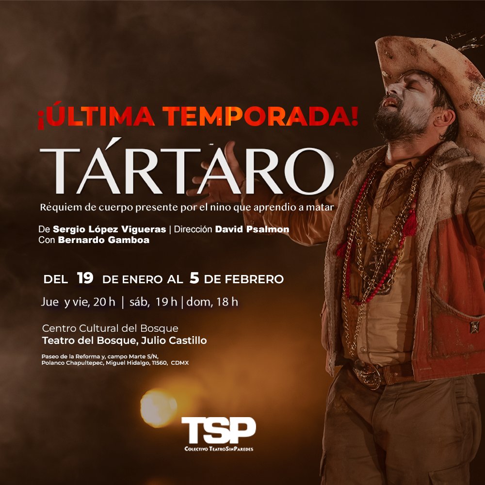 TeatroSinPared's tweet photo. La vorágine de estímulos a las que el público es expuesto tiene su penúltima función. 

𝙷𝙾𝚈 19h 𝙼𝙰𝙽̃𝙰𝙽𝙰 18h 📍 Teatro del Bosque, Julio Castillo 🎟 Taquilla

#Tártaro #monólogo #laotracaradelnarco #fenómenosocial #TSP #FONCA #EFIArtes #SACPC https://t.co/qbvNIJKRwd