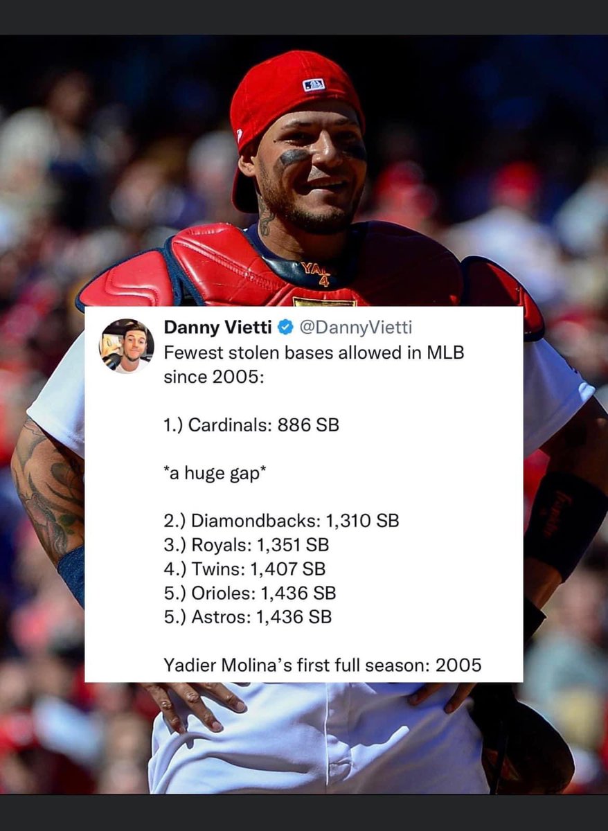 JABsMusic's tweet image. Because Yadi is the 🐐 #STLCards