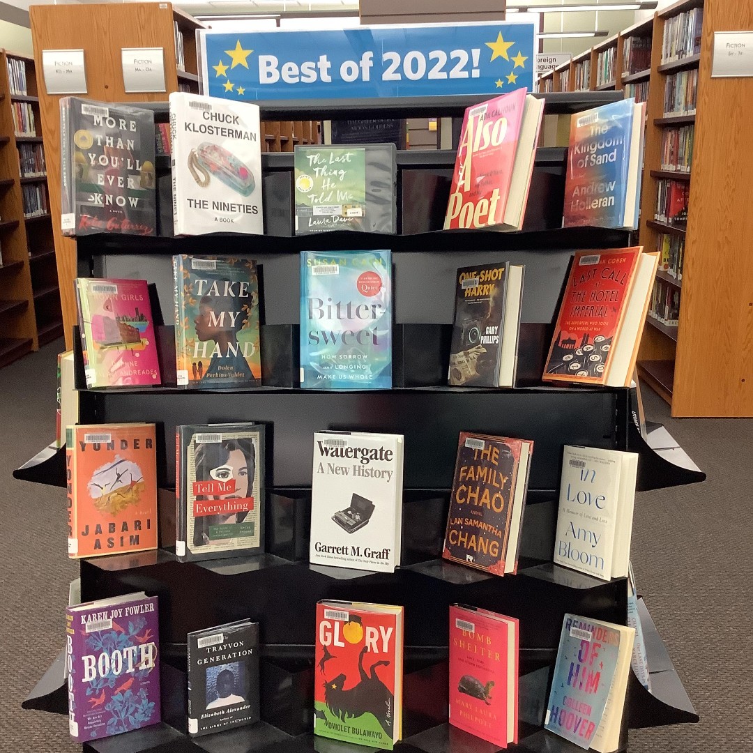 Looking for your next great read? 📚 Stop by the Adult Services area and check out some of the best books from last year!