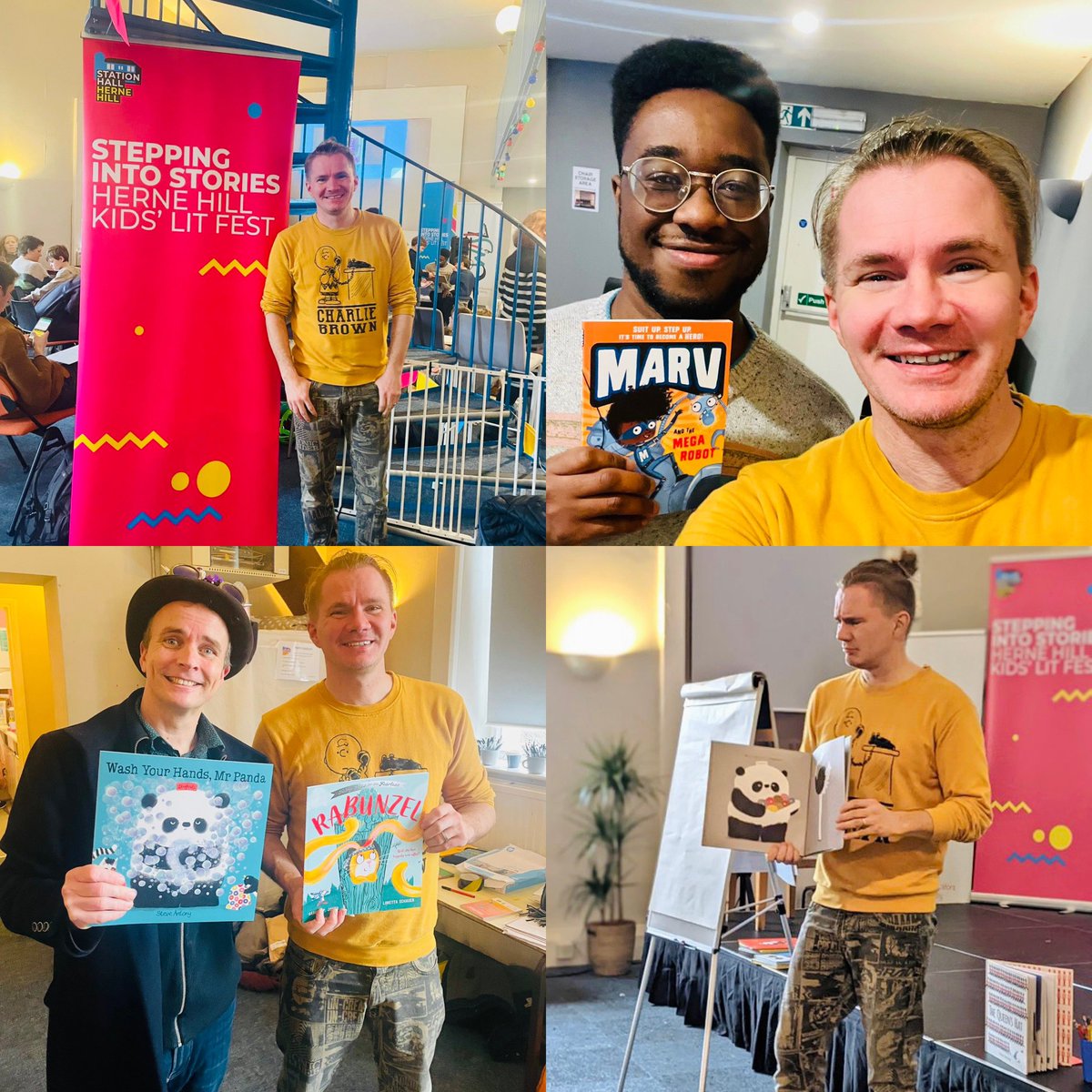 MrSteveAntony's tweet photo. Smiles everywhere at Stepping Into Stories today! So great to see @jonesgarethp @AlexFKoya (pictured at the festival) and see @lucyretnol @Cgotch @talesonmoonlane @HistoriaFrankie the whole @stories_fest and bump into @Louiestowell on the way out. https://t.co/ziVO1T9Zk1