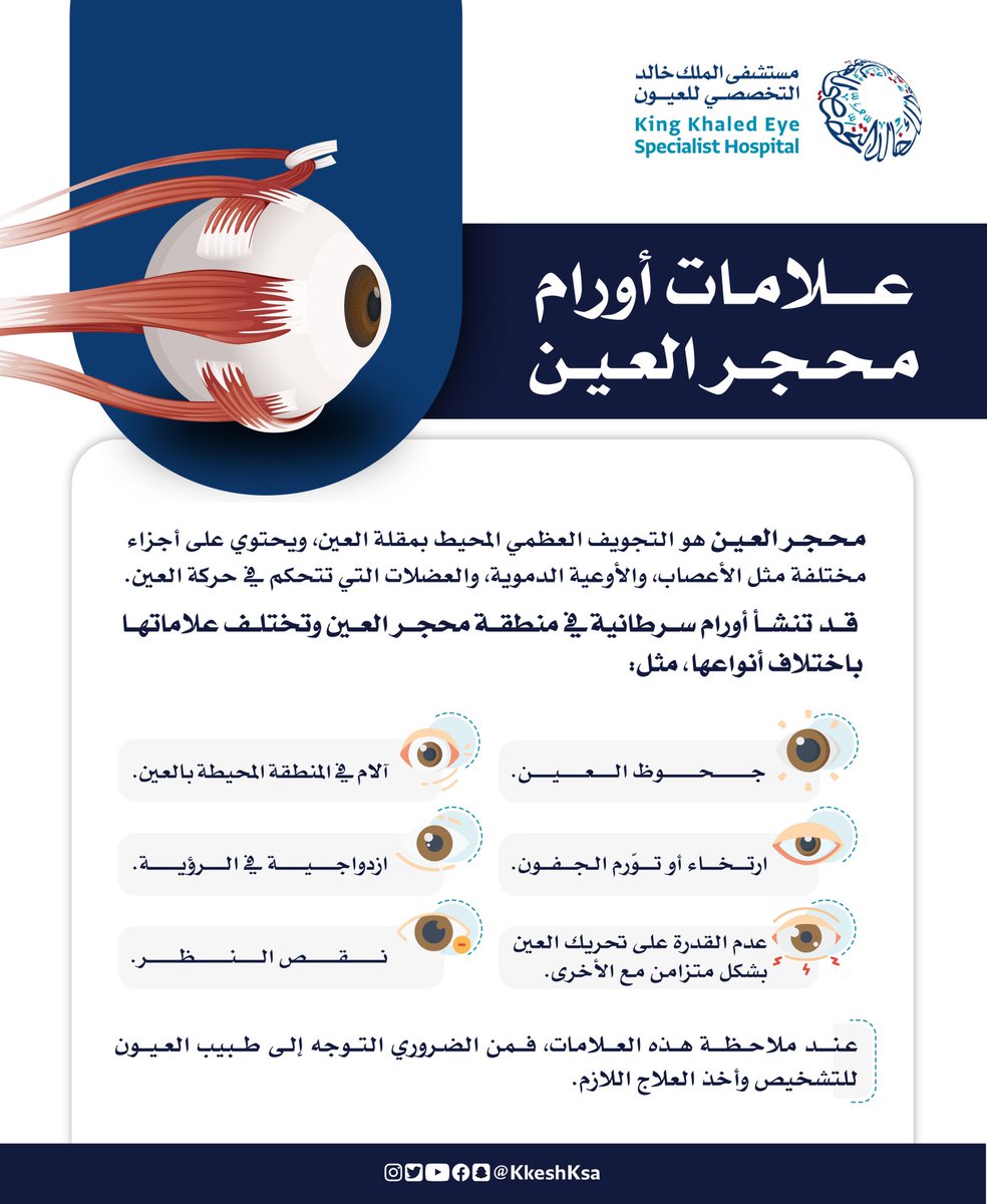 KKESHKSA's tweet photo. ماهي علامات أورام محجر العين؟
#يوم_السرطان_العالمي
#WorldCancerDay https://t.co/Ridvo0jAOt