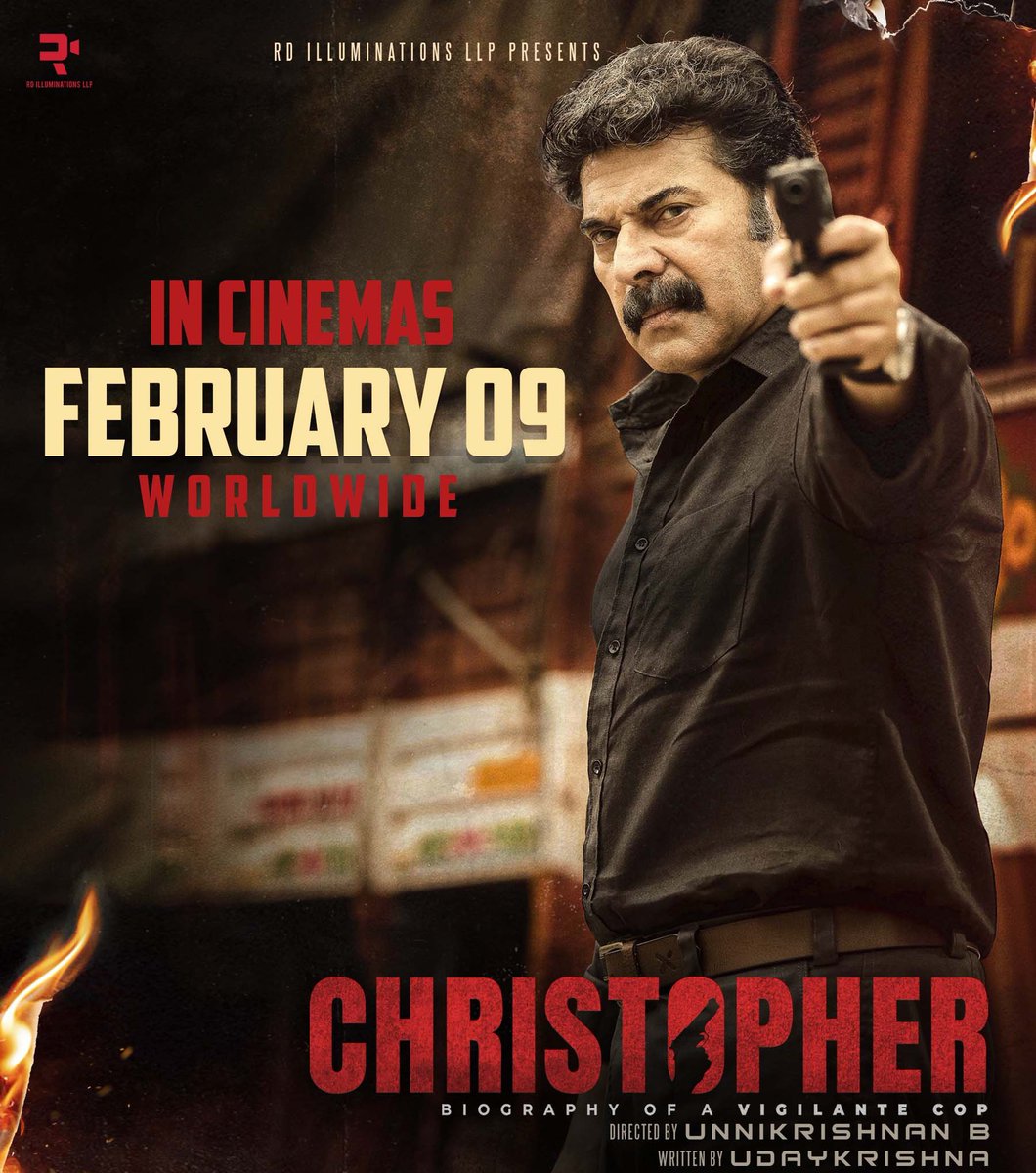 CineSafari's tweet photo. #Christopher Worldwide Release On February 9th 🔥
Advance Booking Will Open Soon 💥
#Mammootty #BUnnikrishnan #ChristopherMovie #ChristopherOnFeb9 #Mammootty𓃵 https://t.co/OMiBBDbXMO