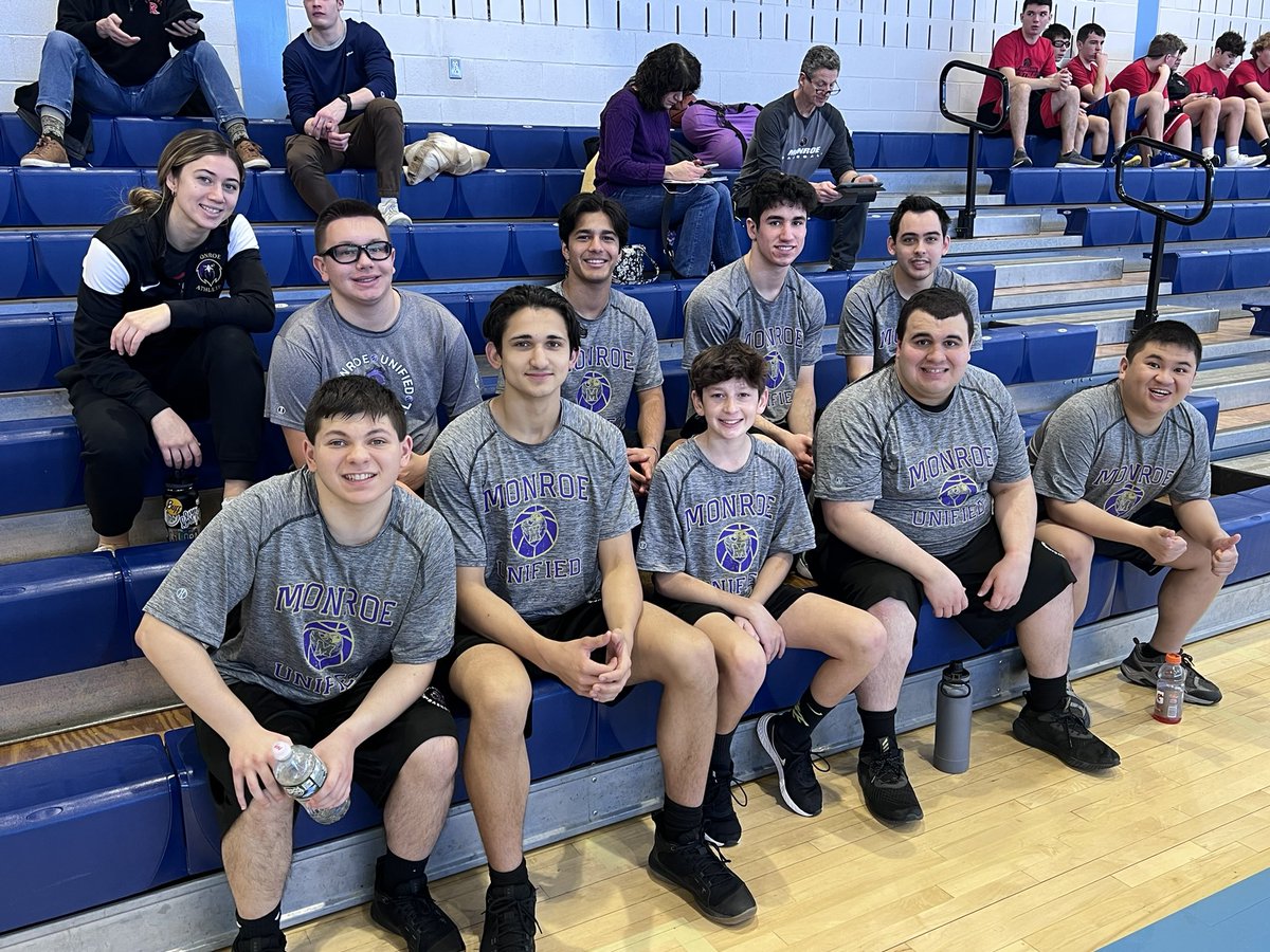 JonGrasso3's tweet photo. Monroe unified basketball team wins their first game against Vorhees 24-20 ! Two more games to go https://t.co/JrKwSM3c8X