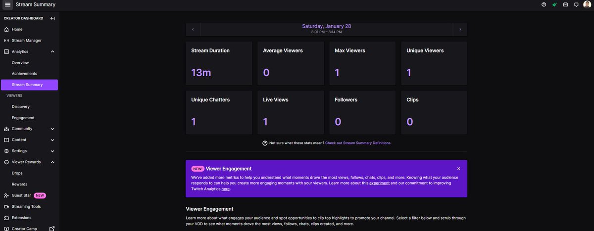 CAN'T BELIEVE WHAT A START TO THE YEAR FOR MY STREAMING CAREER ITS BEEN. THANK YOU SO MUCH TO ALL MY VIEWERS. I'D BE NO ONE AND NO WHERE WITHOUT YOU.  🫡