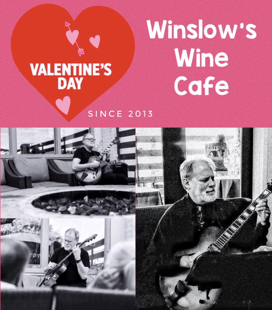 Valentine’s Day at Winslow’s Wine Cafe. Slinging jazz guitar standards with a whole lot of ❤️ since 2013 💝 This Cowtown tradition continues on Tuesday, February 14th. Reservations are required 817-731-6515  #funkytown #fortworth #fortworthdining
