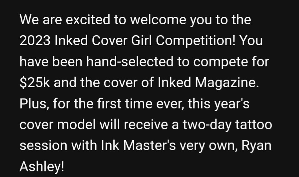 SnakeySmut's tweet photo. EXCITING NEWS TIME! FINALLY! Guess who's in the running to be inked magazines 2023 cover girl. It's me. 😭 First round voting starts Monday Feb 6th 12PM EST. Being selected to compete means the world, and being able to snag this would mean EVEN MORE. So, wanna vote for me ? 1/2 https://t.co/vr7bSdZkNB