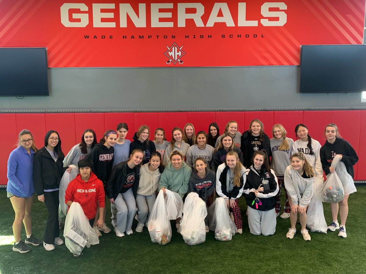 WHHS_Athletics's tweet photo. Thanks to @whhsgeneralsgs for picking up trash around the athletic facilities today as part of their team building/bonding activities.@WadeHampton_HS https://t.co/GGMG8ZSGO3
