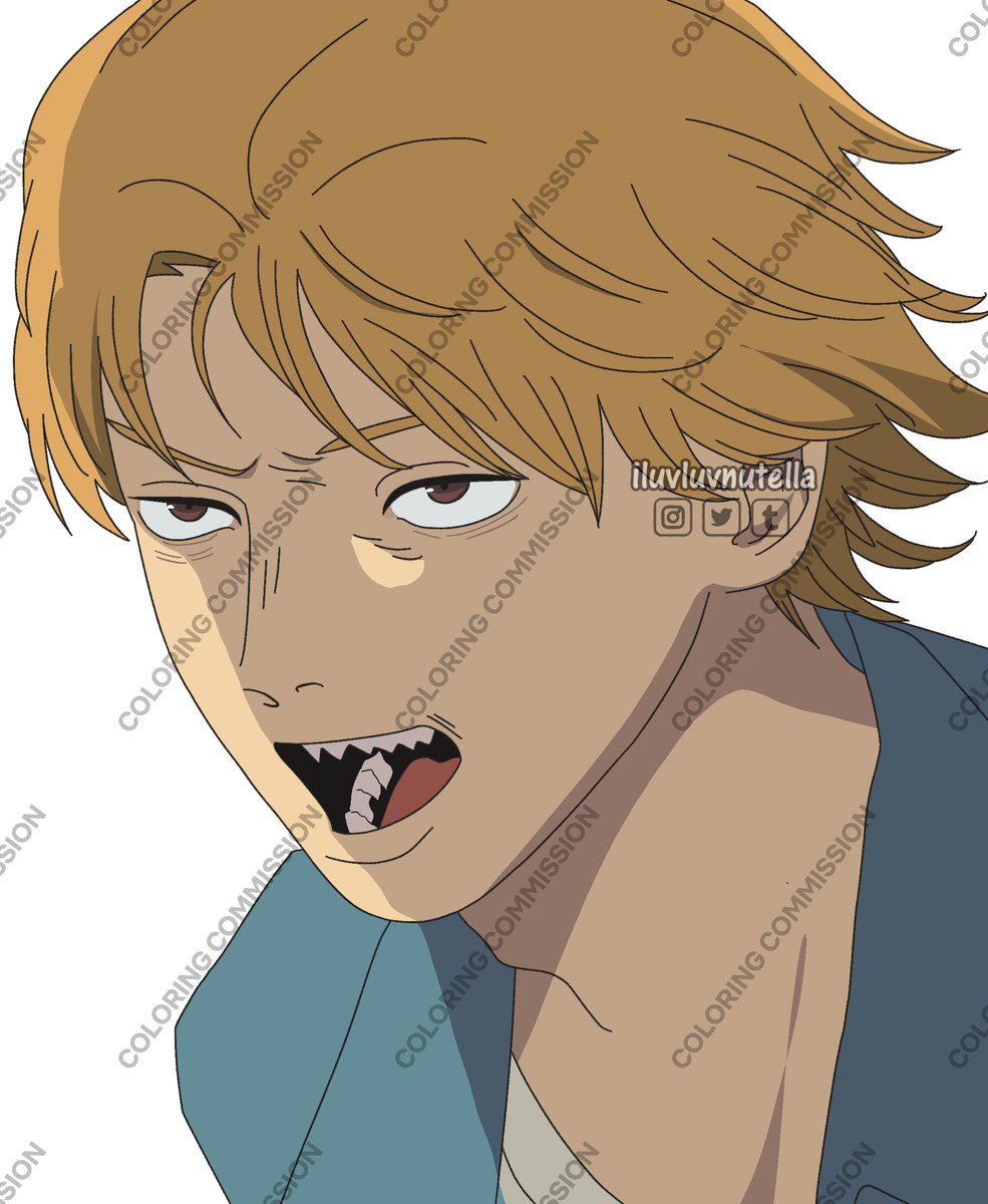 チェンソーマン「some Denji comms again ~#mycoloring#chai」|d o n n a 🎨🖌coloring comms openのイラスト