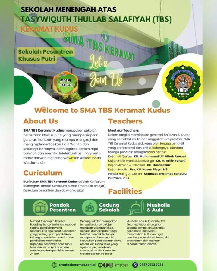 Sh0lihuddin's tweet photo. Ppdb SMA TBS KERAMAT KUDUS
Sekolah Pesantren Khusus Putri
menerima peserta didik baru tahun pelajaran 2023/2024
Pendaftaran Online melalui link
https://t.co/VUOIY1IQ9y
#ppdb #ppdb2023 #smatbsk #sekolahpesantren https://t.co/Kxc9qu0yPh