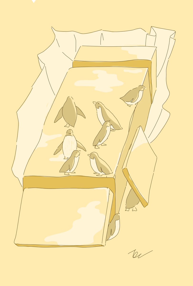 「バターに惹き寄せられて。 」|ペンギンラッシュのイラスト