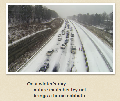 CharlesKinnaird's tweet photo. Not Dark Yet: Saturday Haiku: Winter Storm 
My haiku post from 9 years ago. after a paralyzing storm in Birmingham, Alabama. I have friends in Texas who experienced a similar winter storm this past week. - CK
https://t.co/JmJGaUMFnE #haiku  #HaikuSaturday https://t.co/BhvKvFcxXm