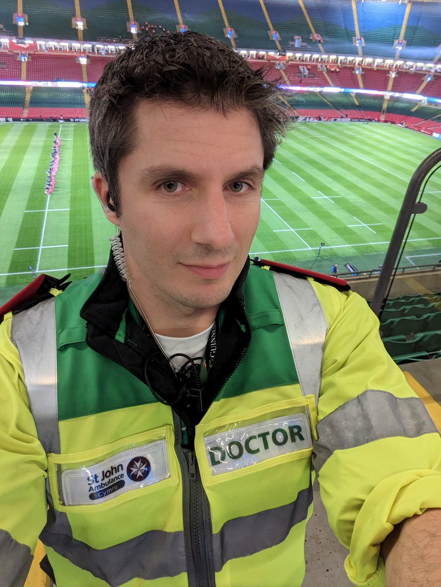 We're back! Providing medical cover and clinical support with @SJACymru for Wales vs Ireland at the @principalitysta today! #medicine #eventmedicine