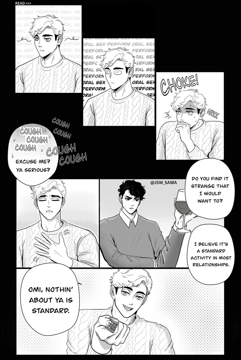jsw_sama's tweet photo. Sakuatsu // My comic for the @tipsyomibb 🍷🥃

Link to fic below! https://t.co/TYo9dj6lVo