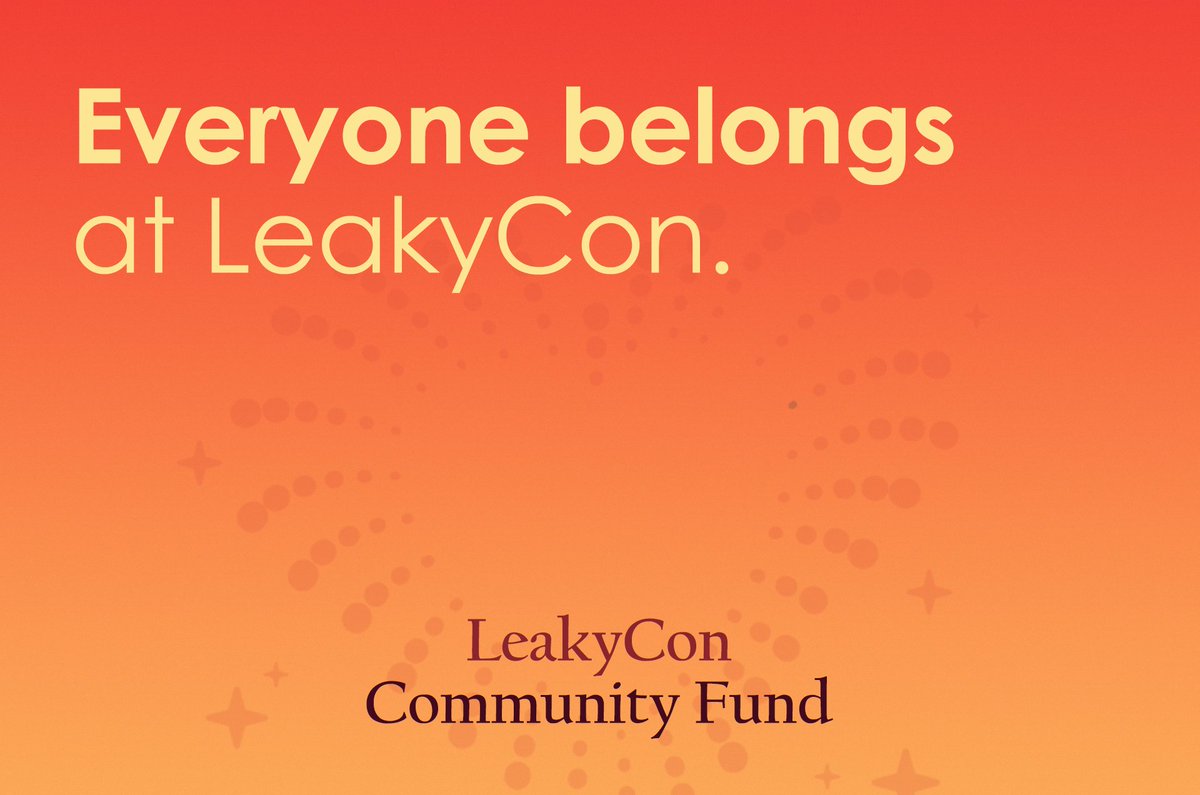Fans make LeakyCon a critical, inclusive, healing alternative to come together and celebrate our communities WITHOUT supporting Warner Bros or the author.

The LeakyCon Community Fund aims to increase equitable access to this important meeting place.

gofund.me/b412a1b5