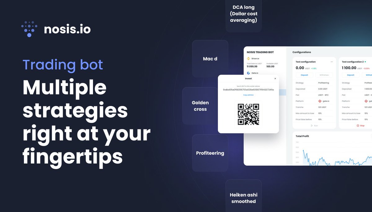 The world of #Crypto trading just got a whole lot simpler. Add funds, set up a strategy, and let our algorithmic #trading bot do the rest 🎯

nosisfund.io/copy-trading/