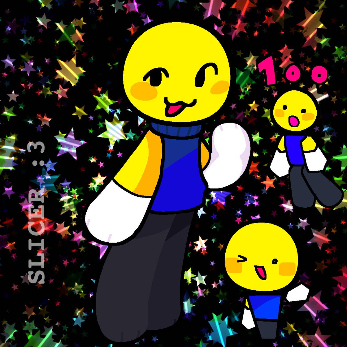 LocalBlaxor's tweet photo. I just wanted to thank…THANK YOU GUYS FOR GETTING HIM 100 FOLLOWER OMGG CONGRATS SLICER 💖 https://t.co/Wc4BLkWRXj