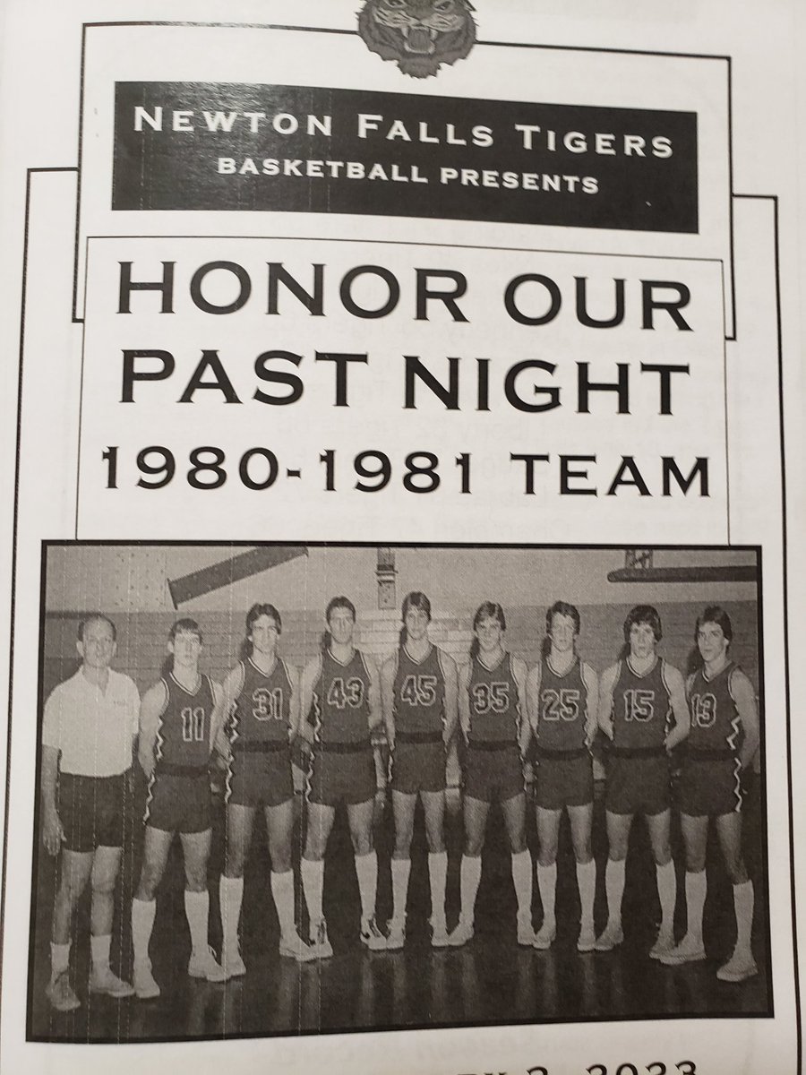 GregLazzari's tweet photo. Newton Falls Basketball honored the 80-81 team last night, for the Annual Honor The Past Night.  Thank you to all who attended &amp; Congrats to the NF Tigers for another MVAC win over Garfield.  @TheTigerTattler @NFSchools #Gotigers #Thefalls https://t.co/qhxZ08mXGJ