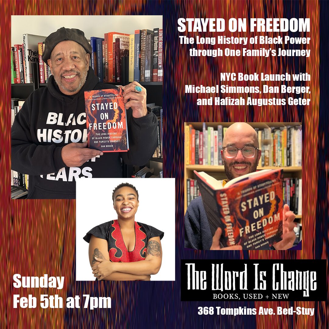 TheWordIsChange's tweet photo. It’s cold out, but the conversation is going to be hot as we launch Stayed On Freedom tomorrow night. (Sun Feb5 7pm)
@dnbrgr @RhetoricAndThis #BlackHistoryMonth #BlackPower #booklaunch #bedstuy #sncc #noi #ram @afsc_org @BasicBooks https://t.co/Wx0NlTn0k0