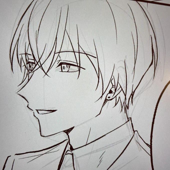 誤って黒い点をちょうど耳のところにつけちゃったんだけどピアスみたいになってピアスしてる降えろくない!?!?!?!?!?!?て1人で興奮してしまった…🥹
だがハム安はピアスなどしない…! 