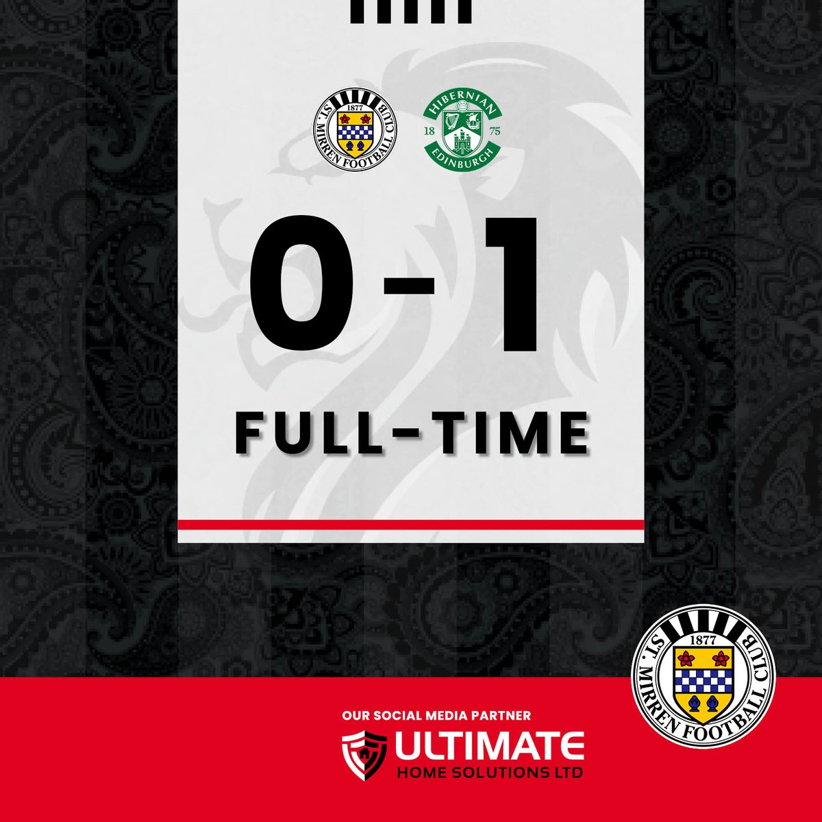 FULL-TIME: St Mirren 0 Hibernian 1