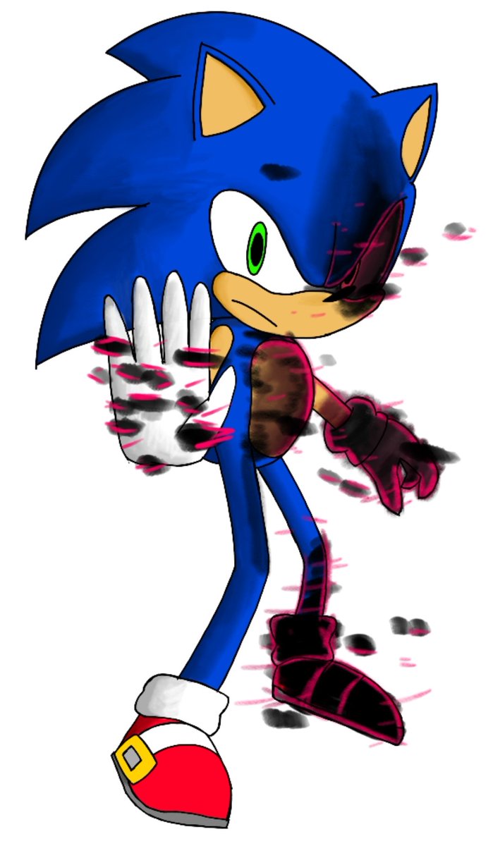 actuallyhate_'s tweet image. Yo @moq_46

I have a feeling that the final boss from Sonic Frontiers isn't fully destroyed.
Maybe it survived somehow and probably took the form of Sonic because of a certain reason.