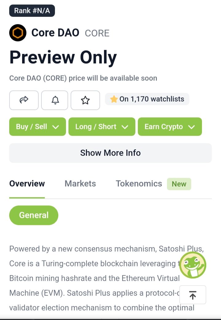 Pi_UpdatesDaily's tweet photo. #Core, now on coingecko

#CoreDAO #CoreChain #CoreMainnet https://t.co/hYsK91AbRT