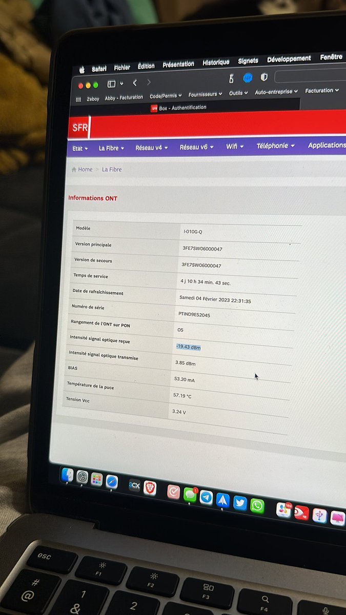 Noh 🫧 on Twitter "c’est normal que j’ai une intensité signal optique reçue aussi faible