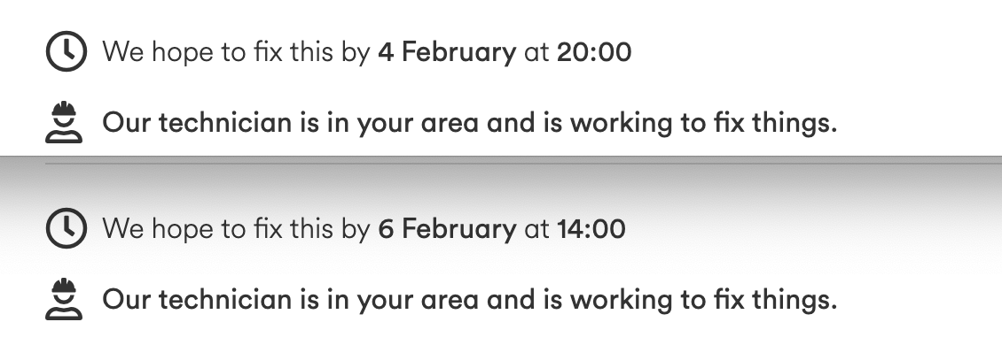 pro9ram's tweet photo. @virginmedia Quite excited by an 8pm slot - hadn't had one before. Back to 2pm in 2 days time. Don't worry about replying @virginmedia - not your SM team's problem. Glad the 'technician in my area' gets Sundays off anyway - he's 'been here' for a week! https://t.co/8GBBZjPaM5