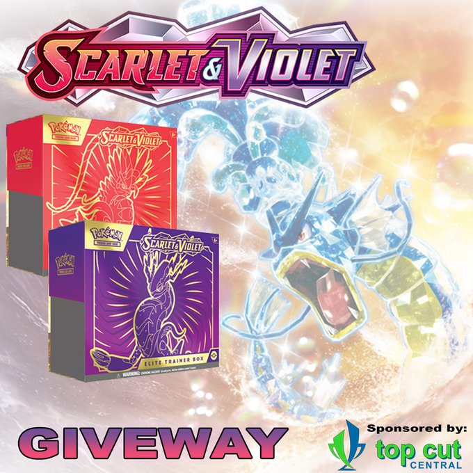 ❤️SCARLET + VIOLET GIVEAWAY💜

Teaming up with Top Cut Central to give away Scarlet &amp; Violet Elite Trainer Boxes to TWO winners! To Enter:

✅Follow <a href="/PokemonDealsTCG/">Pokemon Deals, Alerts & News!</a> + <a href="/TopCutCentral/">Top Cut Central</a>
✅Like + Retweet!

1st place gets BOTH ETBs, 2nd place picks 1! Ends 2/11!🔥

#Pokemon #Giveaway