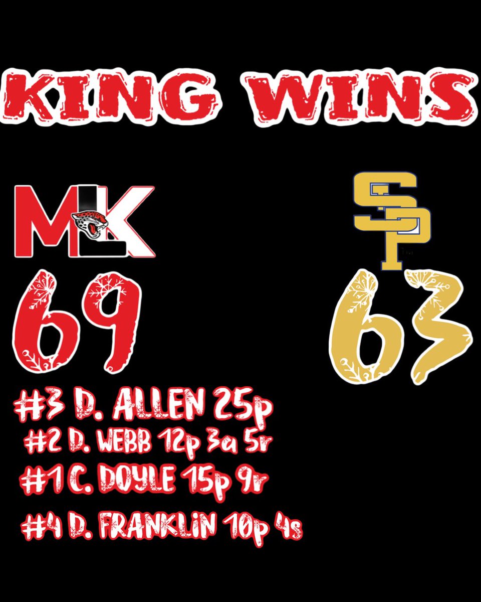 MLK defeats ST. PAUL.  Great win