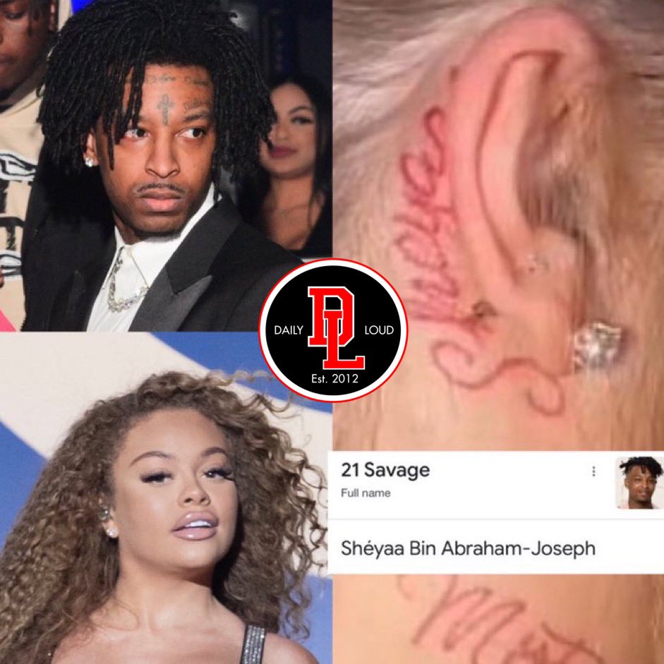 Latto shows off tattoo behind her ear with 21 Savages first name