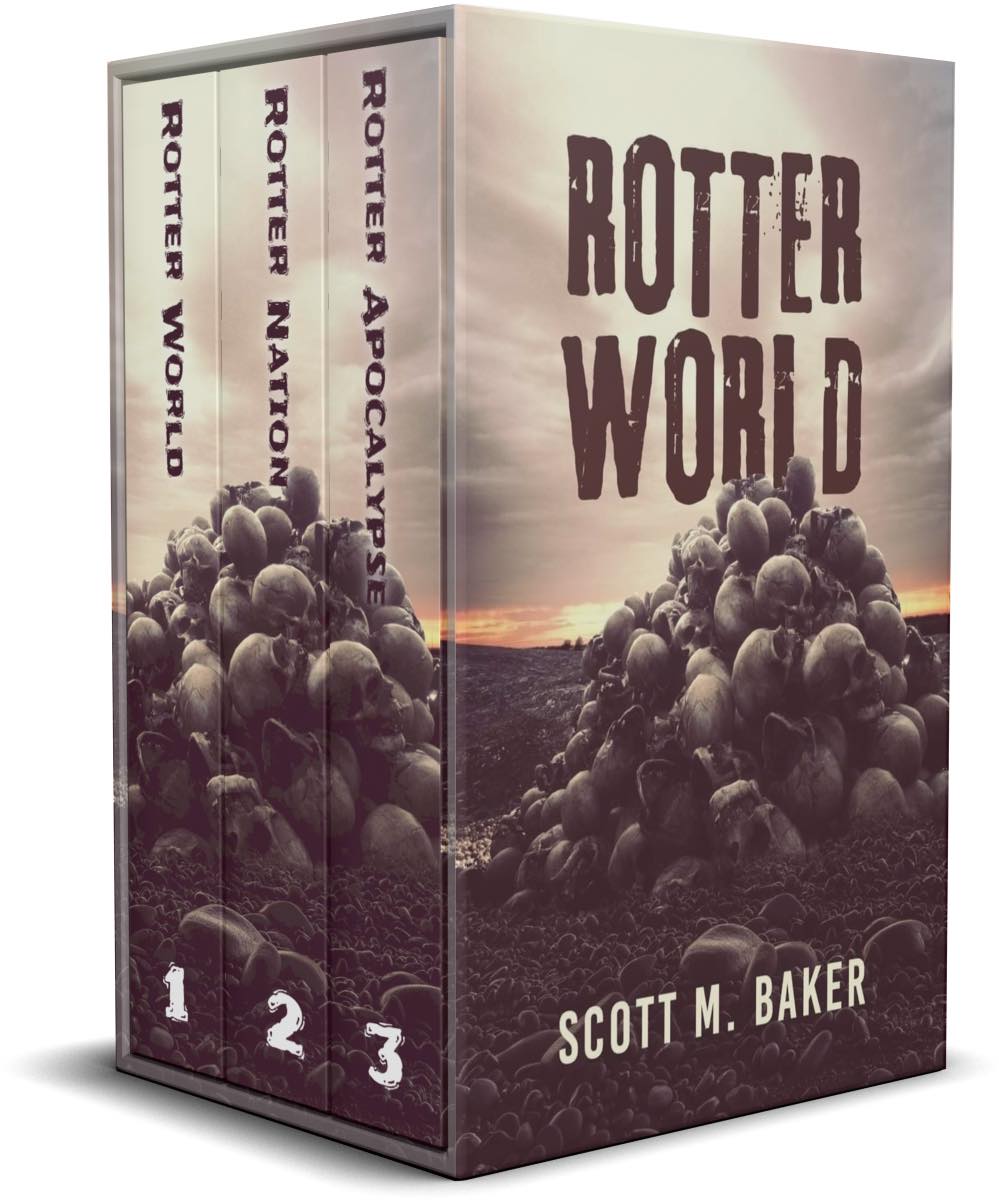 My first zombie series is now available as a box set!

The Rotter World Saga is only $.99 on Kindle and free on Kindle Unlimited. The paperback version will be available soon.

amazon.com/dp/B0BTN379FM