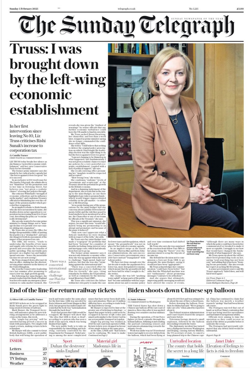 Delusional former PM Liz Truss writes a 4000 word essay blaming everyone else for her disastrous economic plan! 

Why can't any of these Tories ever take any bloody responsibility!

#EnoughlsEnough 😤
#SameOldTories
#ToryBrokenBritain
#GeneralElectionNow
#ToriesOut211 #TaxTheRich