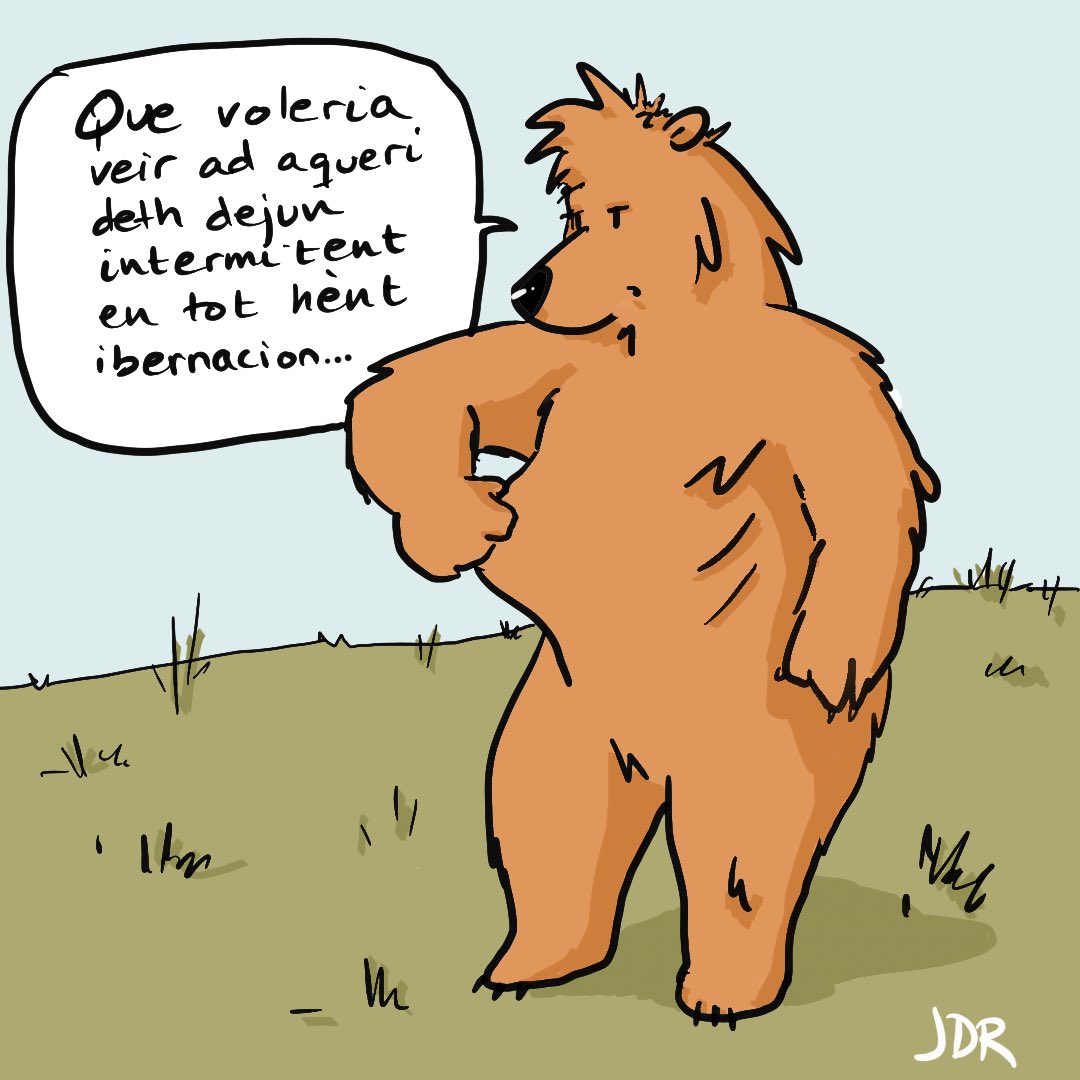 Que voleria veir ad aqueri deth dejun intermitent en tot hènt ibernacion…
#occitan #gascon #aranes #vidadors #dejun