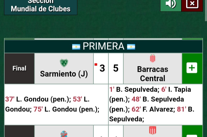el partido menos peleado: