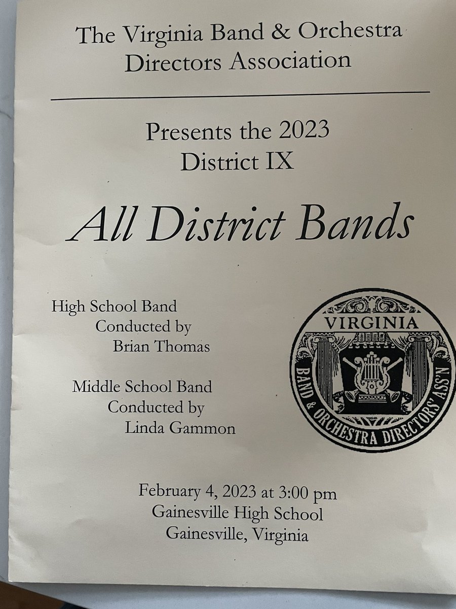 Congratulations to the Colgan musicians at the All District Band Concert! @colganband @colganhs