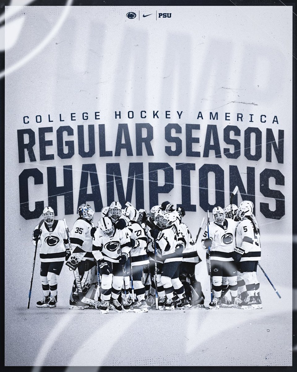 PennStateWHKY's tweet image. 2023 CHA REGULAR SEASON CHAMPIONS!🏆
#WeAre #HockeyValley