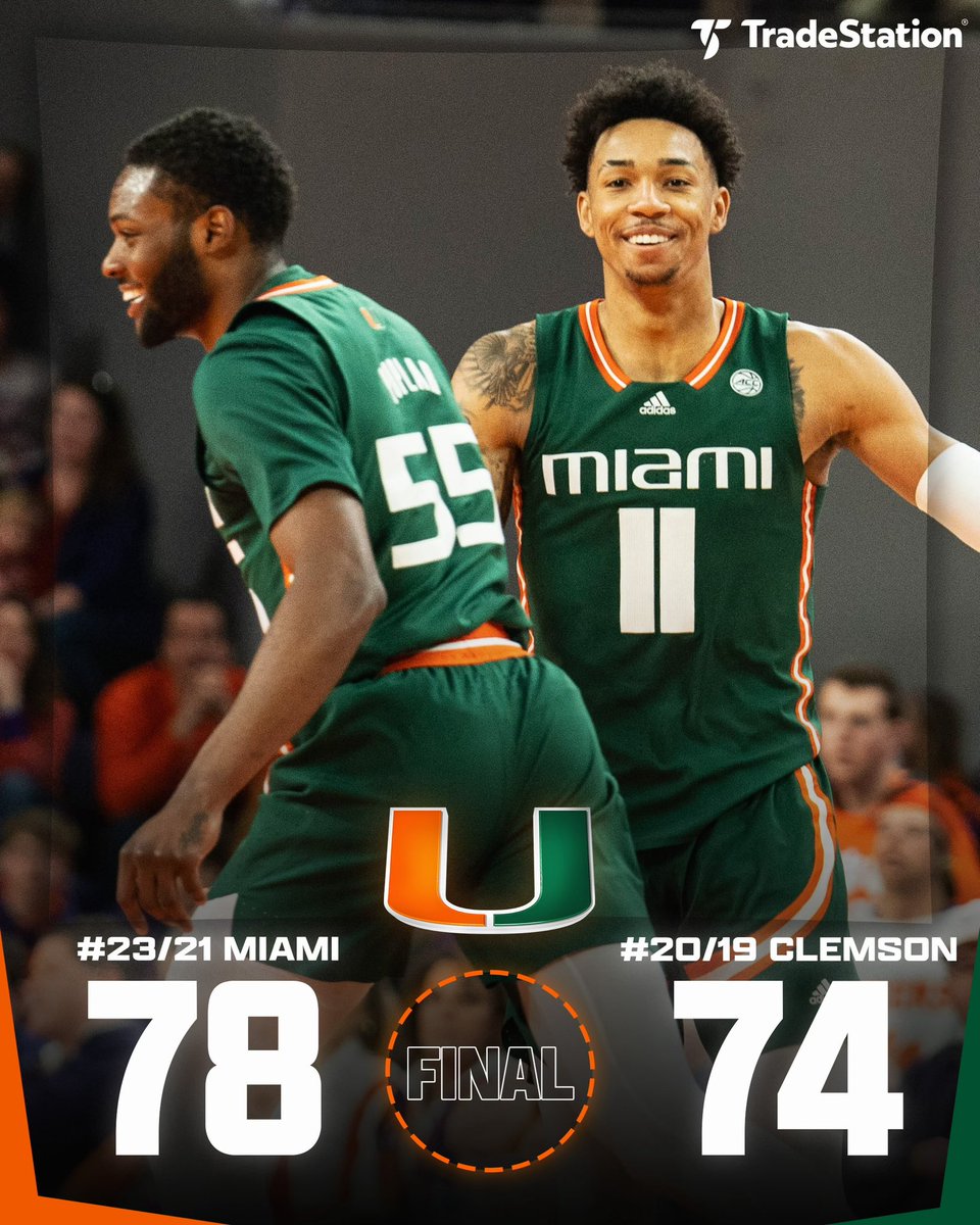 Pierre EscarGOAT on Twitter "RT CanesHoops CANES TAKE DOWN CLEMSON