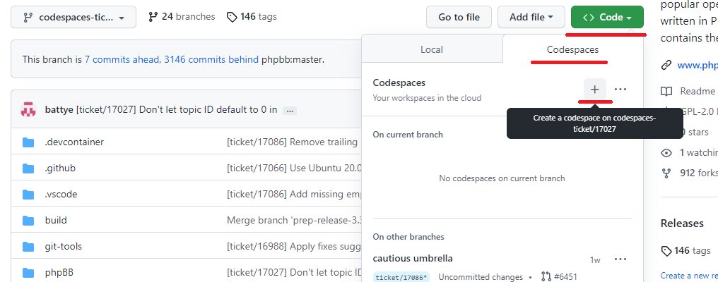 phpbb's tweet image. Attention developers: GitHub Codespaces enabled in phpBB! dlvr.it/ShxkDq
