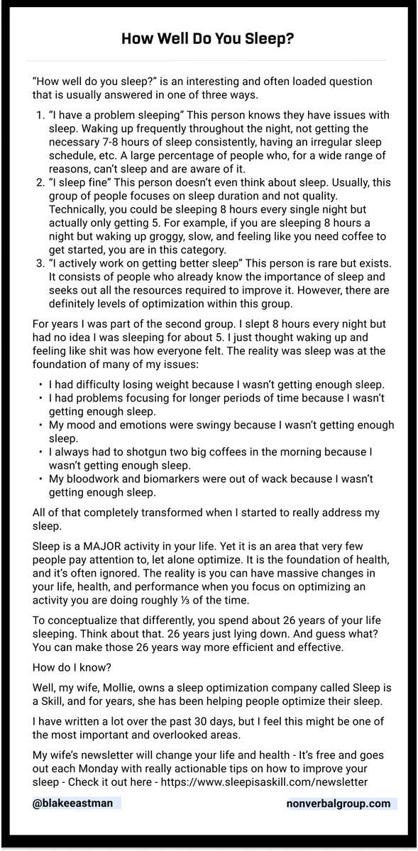 How well do you sleep?

Here is the link to the best newsletter ever from <a href="/SleepIsASkill/">Mollie Eastman (McGlocklin) I Sleep Is A Skill</a> 

sleepisaskill.com/newsletter