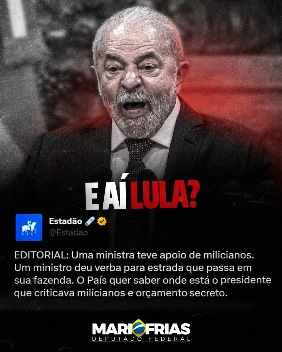 mfriasoficial's tweet photo. Estadão, agora é muito tarde para fazer certos questionamentos. Vocês foram cúmplices de absolutamente tudo o que está acontecendo agora. https://t.co/GnnTEaLApJ